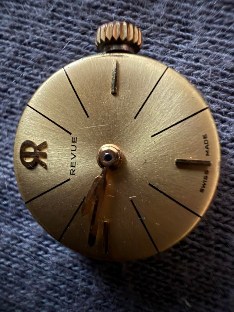 Vintage Revue horloge uurwerk - Swiss Made, Ophalen of Verzenden