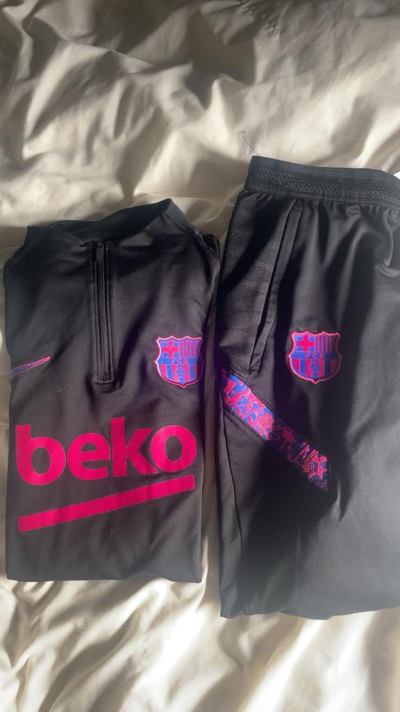 FC Barcelona trainingspak zwart roze maat S/M nike, Ophalen of Verzenden, Zo goed als nieuw, Trainingspak