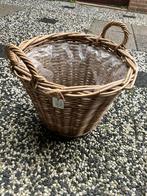 Mooie rieten plantenmand met handvatten, Ophalen, Overige materialen, 40 cm of meer, Rond