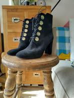 L.K. Bennett 'Military' Boot - Zwart Suede - Mt. 38, Zwart, L.K. Bennett, Lage of Enkellaarzen, Ophalen of Verzenden
