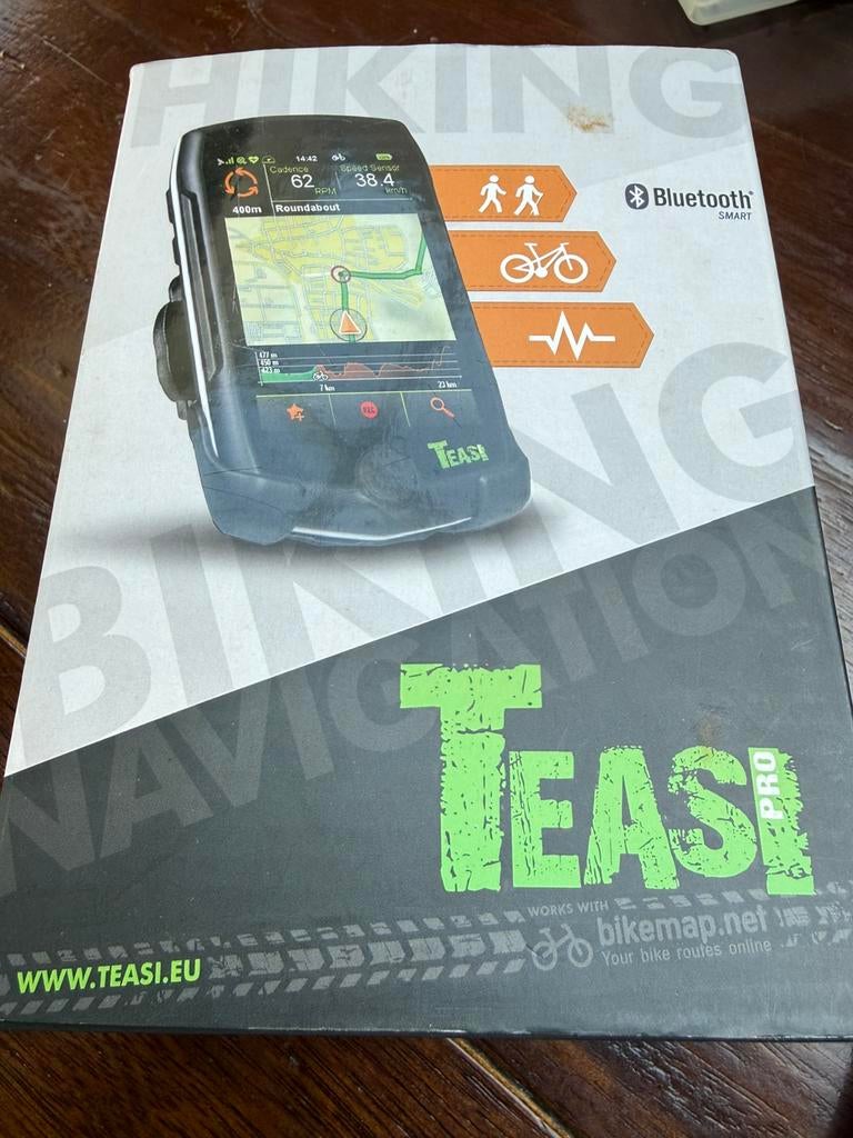 Teasi Pro fietsnavigatie GPS computer bluetooth, Ophalen of Verzenden, Draadloos, Nieuw