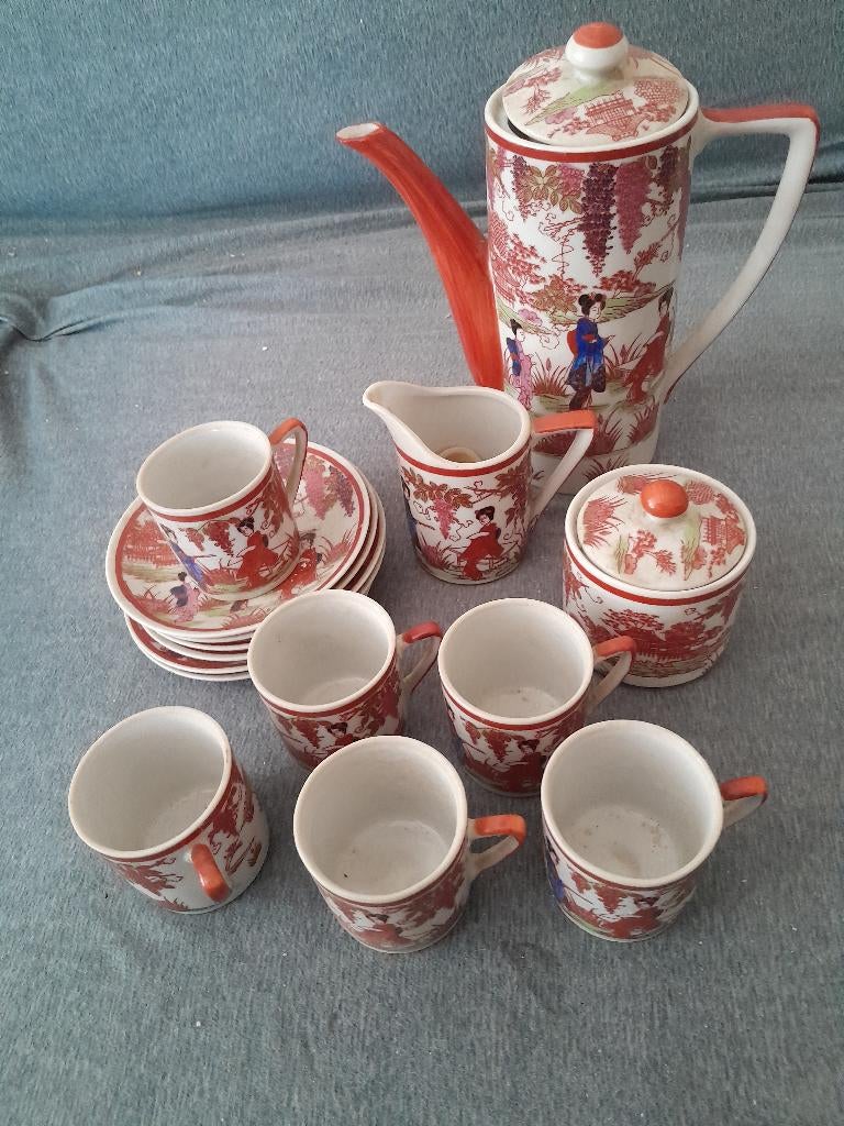 chinees koffie servies, Ophalen