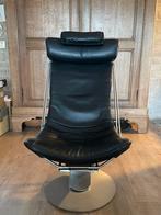 Interdane fauteuil van Oluf Lund, Stouby, Ophalen, Gebruikt, Zwart, Leer