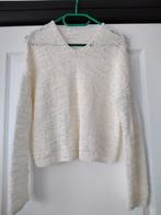 Handgebreide trui van linnen, 40, Maat 38/40 (M), Nieuw, Ophalen of Verzenden, Wit