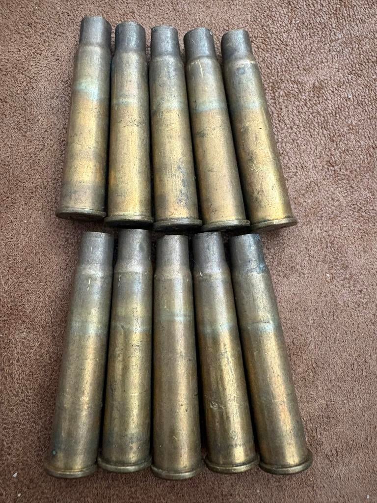 10 messing hulzen, 303 Enfield gemerkt 'AI59', Verzamelen, Ophalen of Verzenden, Overige soorten, Overige gebieden, Hulzen of Bodemvondsten