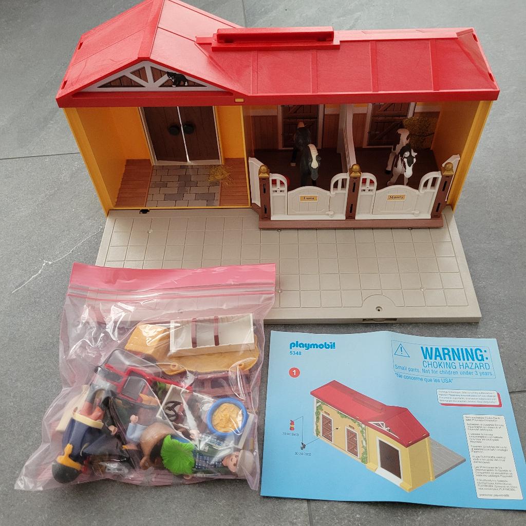 Playmobil mijn meeneem paardenstal (5348), Ophalen of Verzenden, Zo goed als nieuw, Complete set