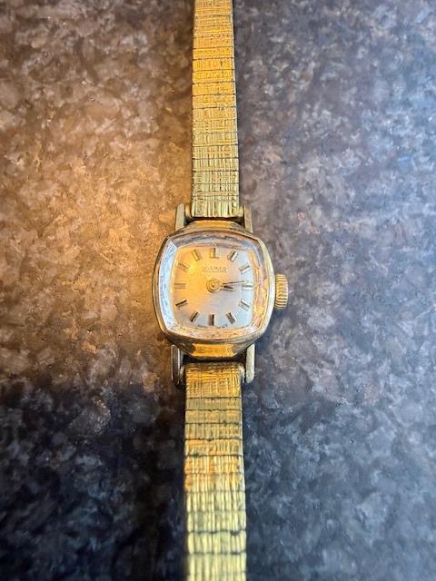 Damespolshorloge Roamer vintage, Overige merken, Staal, Polshorloge, Verguld