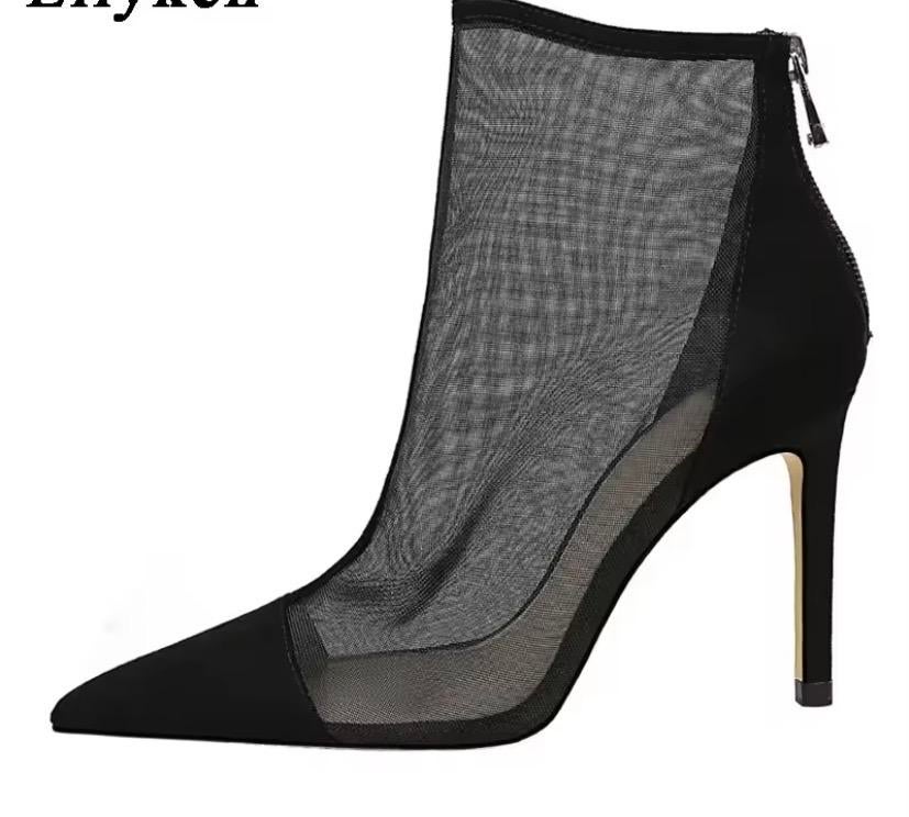 Zomer transparant suède enkel laarzen rits nieuw maat 36, Ophalen of Verzenden, Nieuw, Zwart, Lage of Enkellaarzen