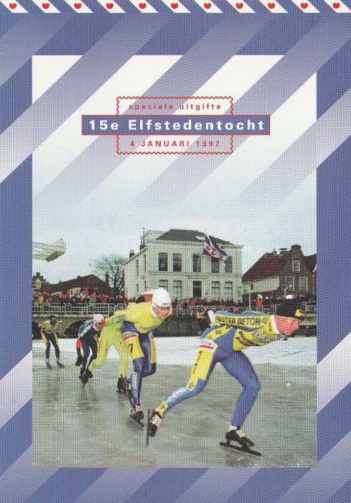 postzegels 15e elfstedentocht 1997 - speciale uitgifte, Postzegels en Munten, Ophalen, Postfris