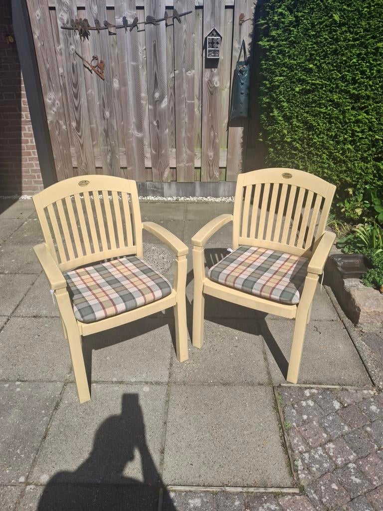 Hartman Prestige tuinstoelen met kussens, Ophalen, Gebruikt, Kunststof