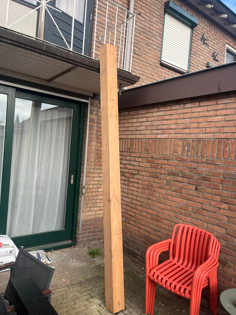 Douglas balk 15x15 cm, 3 meter, Doe-het-zelf en Verbouw, Hout en Planken, Ophalen of Verzenden, Zo goed als nieuw, Balk, Overige houtsoorten