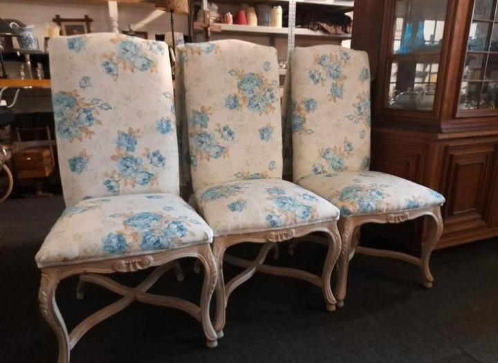 Set 6 stoelen opnieuw gestoffeerd laura ashley, Ophalen of Verzenden