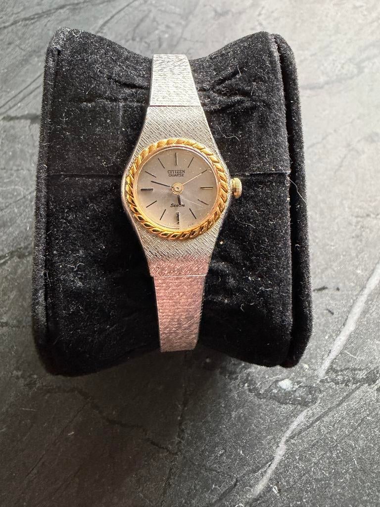 Vintage Citizen Seven Dameshorloge - Zilverkleurig met Goud, Overige merken, Gebruikt, Staal, Polshorloge
