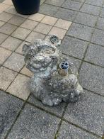 Tuindecoratie: 6 sierblokken en betonnen tuinbeeld (beer), Tuin en Terras, Ophalen, Gebruikt, Beton, Dierenbeeld