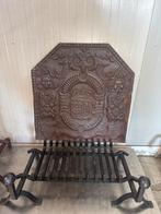 Antieke Haardplaat met Haardrooster - Gietijzer, Ophalen, Gebruikt, ?, Inzethaard