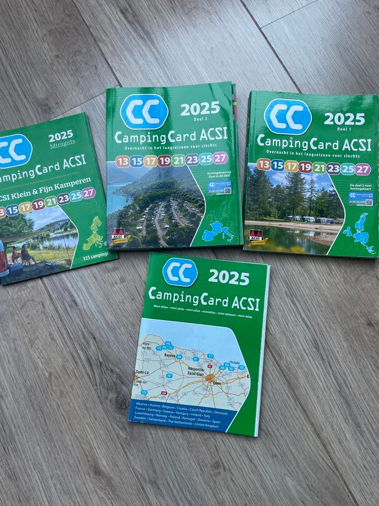 CampingCard ACSI 2025 - Complete Set (4 gidsen), Europa, Nieuw, Campinggids, Ophalen