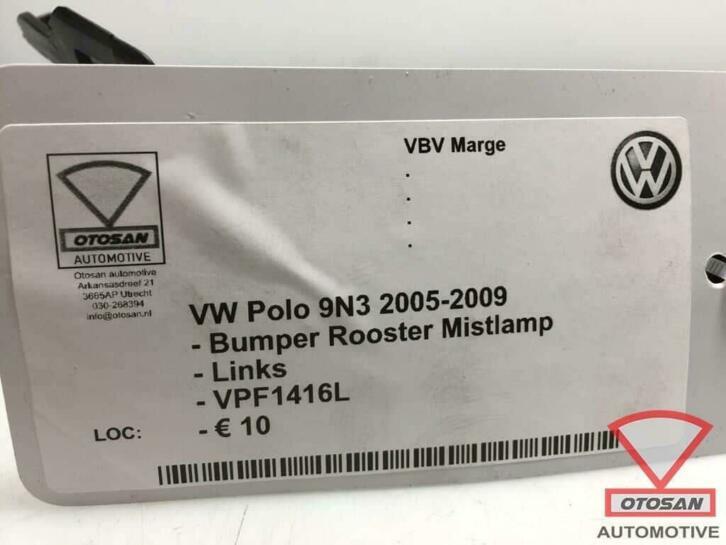 vw polo 05 09 voorbumper rooster mistlamp links nieuw! vpf14, Volkswagen, Volkswagen AG, Bumper, Berliner Ring 2
38440  Wolfsburg, DE