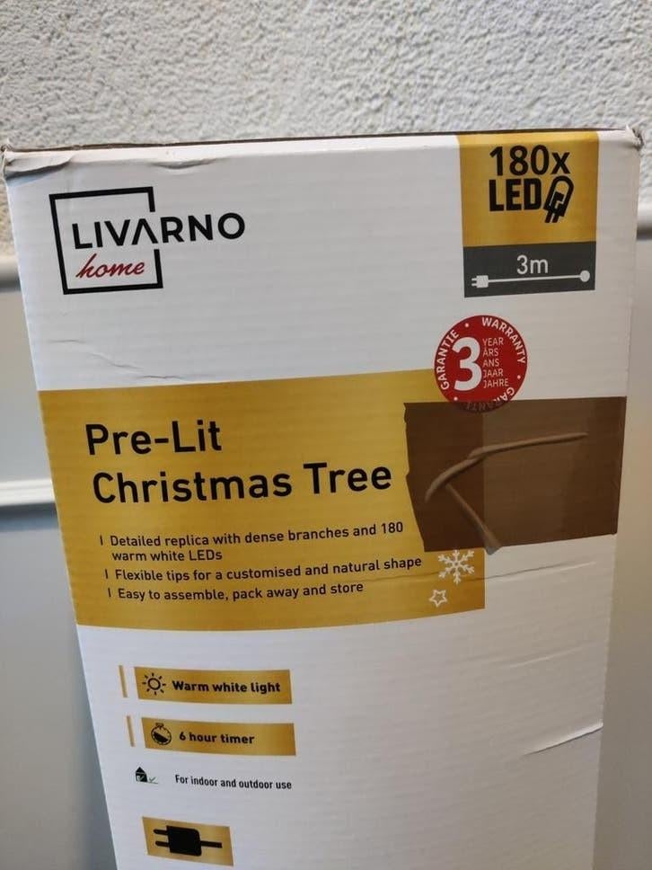 Livarno Home Pre-Lit Kerstboom 180 LED 3m, Diversen, Kerst, Ophalen of Verzenden
