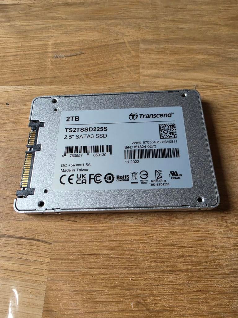 Transcend TS2TSSD225S 2TB 2.5" SATA3 SSD, Intern, 2TB, Server, Ophalen of Verzenden