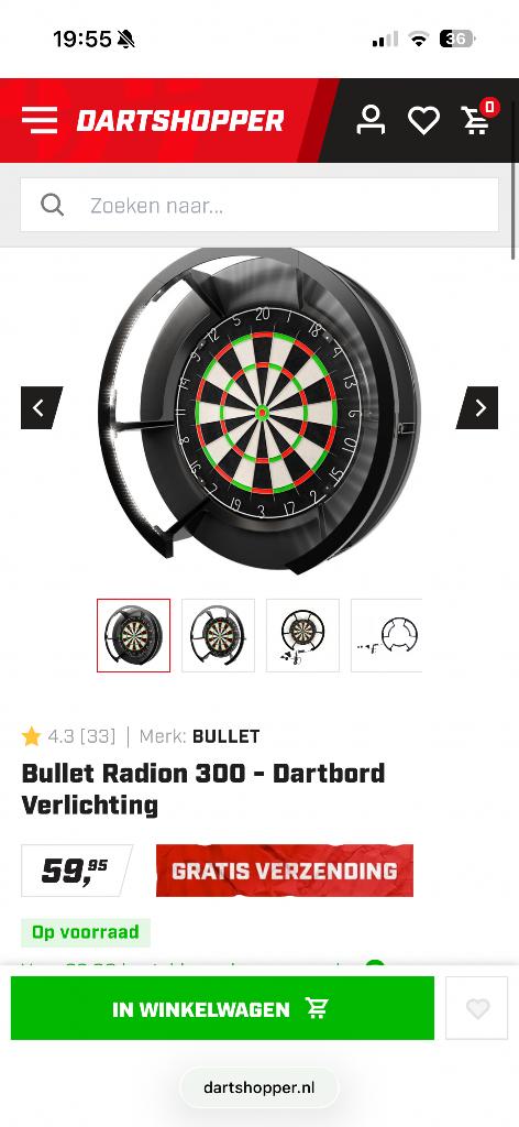Dart led ring, Ophalen of Verzenden, Nieuw, Dartbord