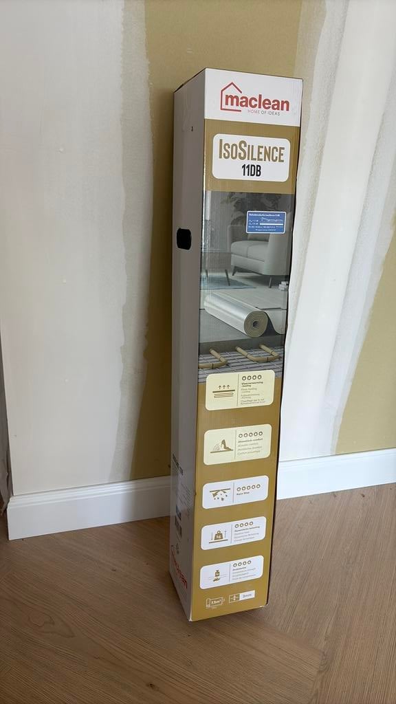 MACLEAN Ondervloer Isosilence op rol 7,5m², dikte 3 mm 11 DB, Overige materialen, 30 cm of meer, 50 tot 150 cm, Overige typen