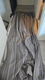 Gordijnen grijs gestreept 2x 145 breed, Huis en Inrichting, Ophalen of Verzenden