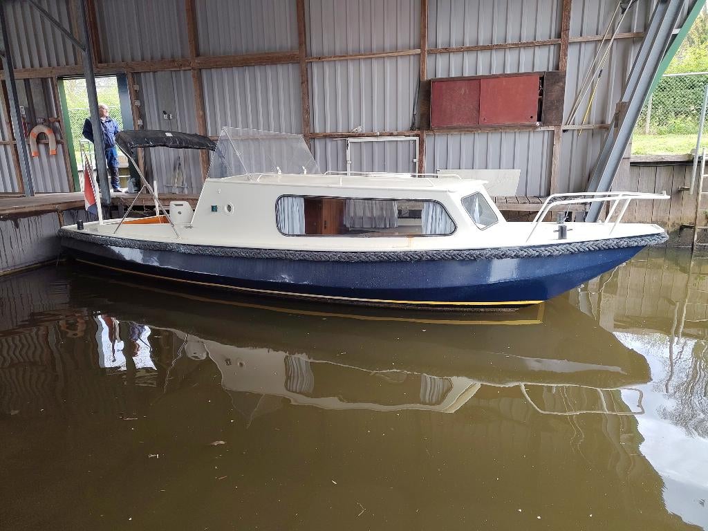 Boot te koop, Watersport en Boten, Motorboten en Motorjachten, Gebruikt, Staal, 6 tot 9 meter, Diesel, Binnenboordmotor, 30 tot 50 pk