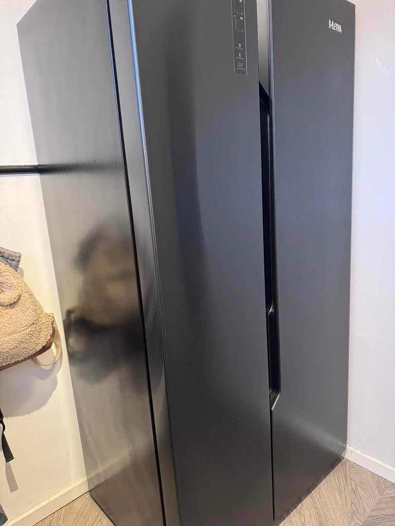 Etna Amerikaanse koelkast side by side – zwart – No Frost, Witgoed en Apparatuur, Koelkasten en IJskasten, 200 liter of meer, 60 cm of meer