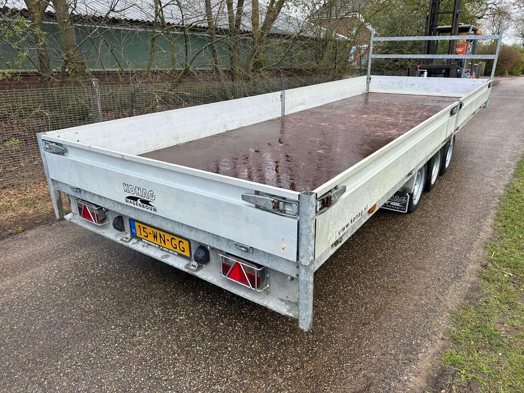 Tridem drieas plateau met rijplaten !!, Ophalen of Verzenden, Zo goed als nieuw