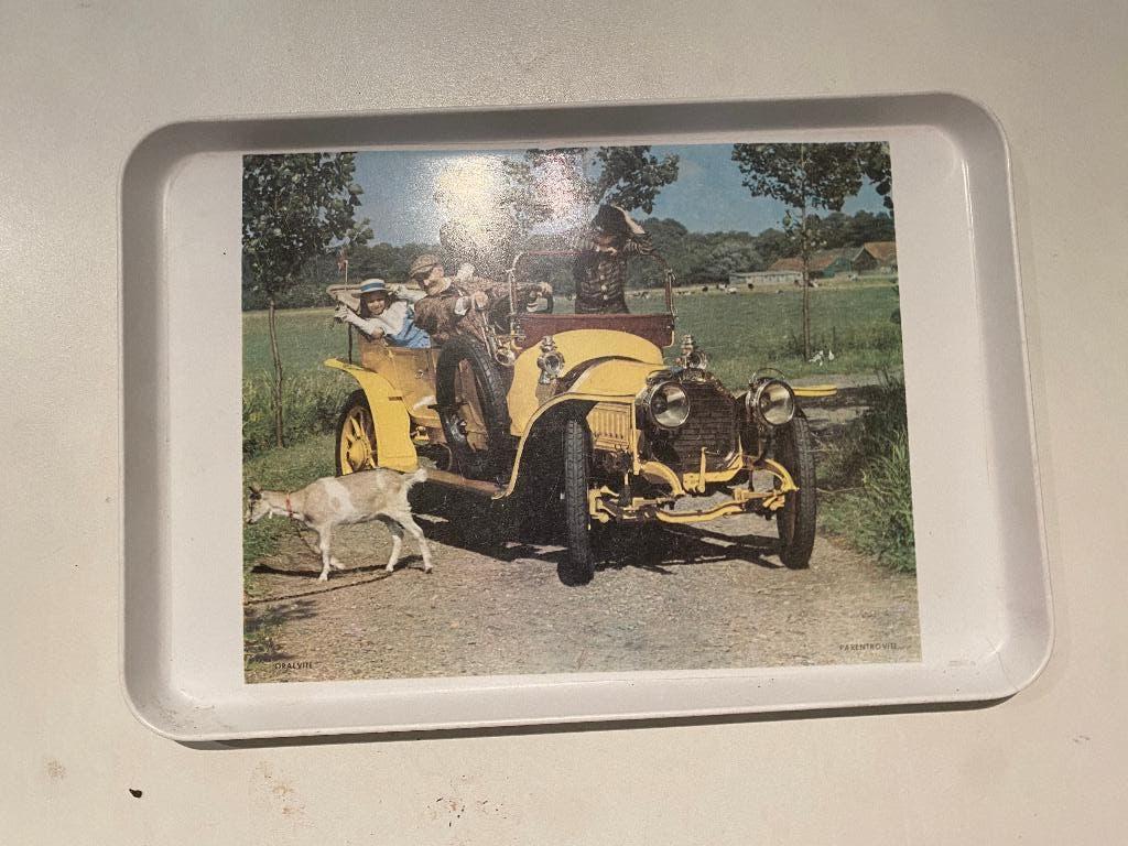 dienblad met auto, Niet bekend, Niet bekend, Rond, Ophalen of Verzenden