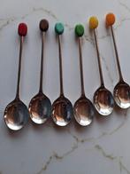 Jaren 40 Wellner theelepels met gekleurde koffieboontjes, Ophalen of Verzenden