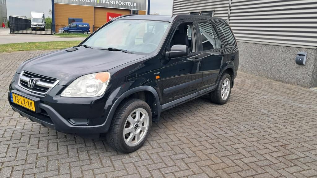 Honda CR-V 2.0 I 2003 Zwart, Auto's, 1998 cc, 1429 kg, Zwart, 4 cilinders