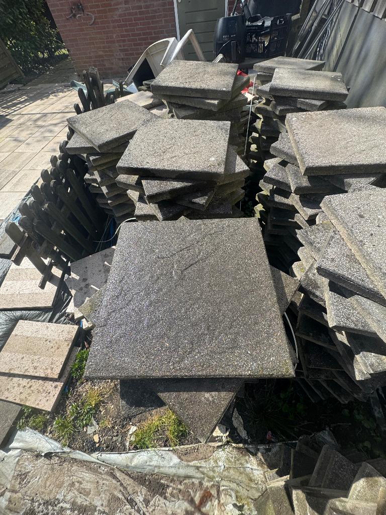 Tuintegels 40x40, Tuin en Terras, Tegels en Klinkers, Ophalen, Gebruikt, Beton, Terrastegels