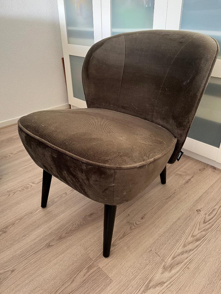 Fauteuil (wood), Huis en Inrichting, Fauteuils, Ophalen, Gebruikt, 75 tot 100 cm, Stof