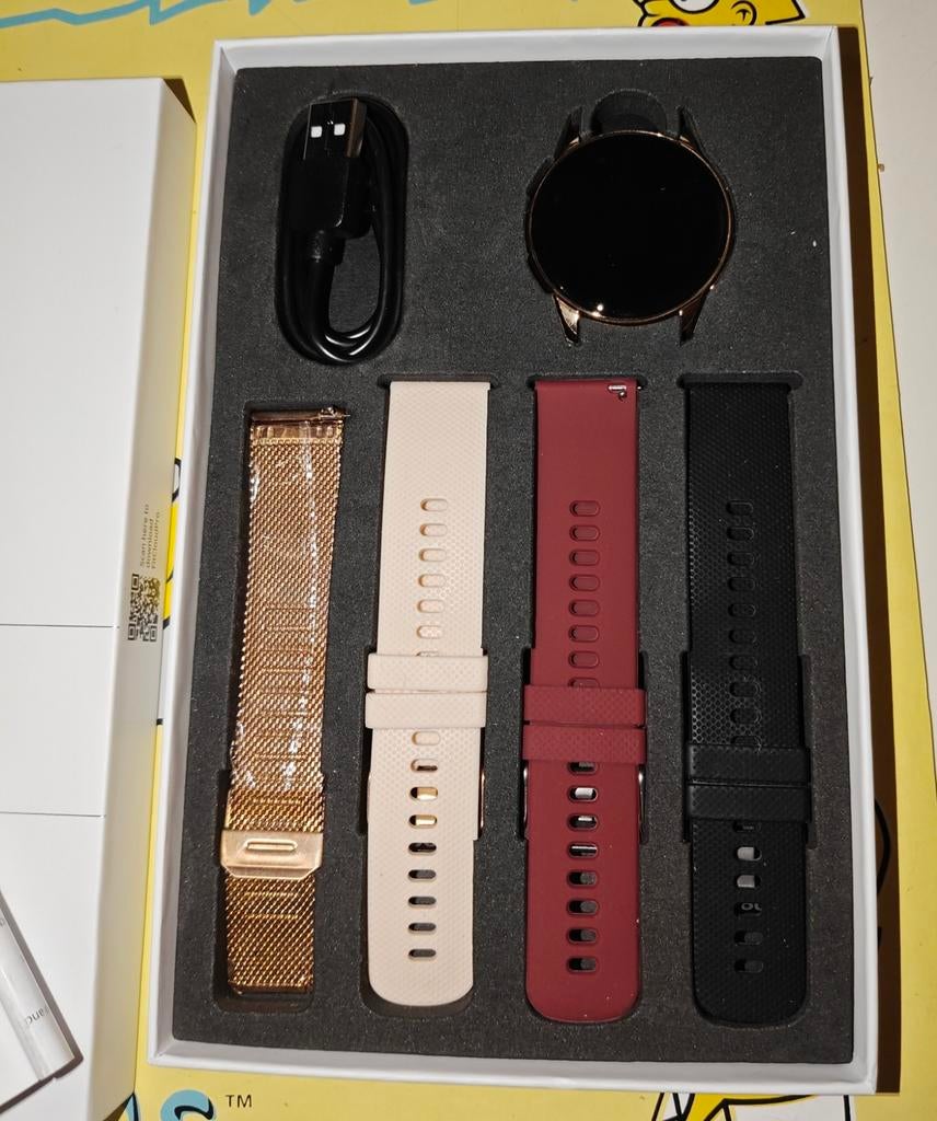 Maoo Ventura Smartwatch met 4 bandjes - Nieuw, Maoo Ventura, Zwart, Nieuw, Ophalen of Verzenden