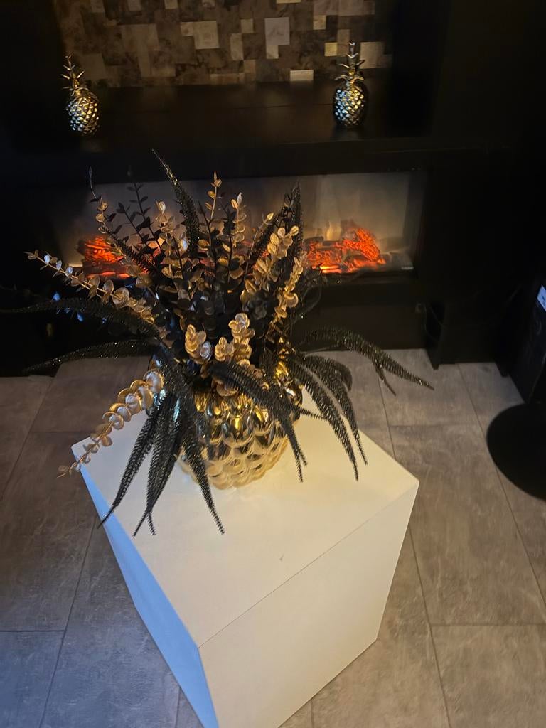 Witte Plantenzuil, kubus bijzettafel, 45 tot 60 cm, Overige materialen, Minder dan 55 cm, Gebruikt