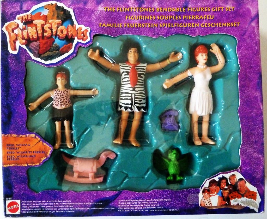 Le choix vintage des figurines du film Les Pierrafeu, PVC