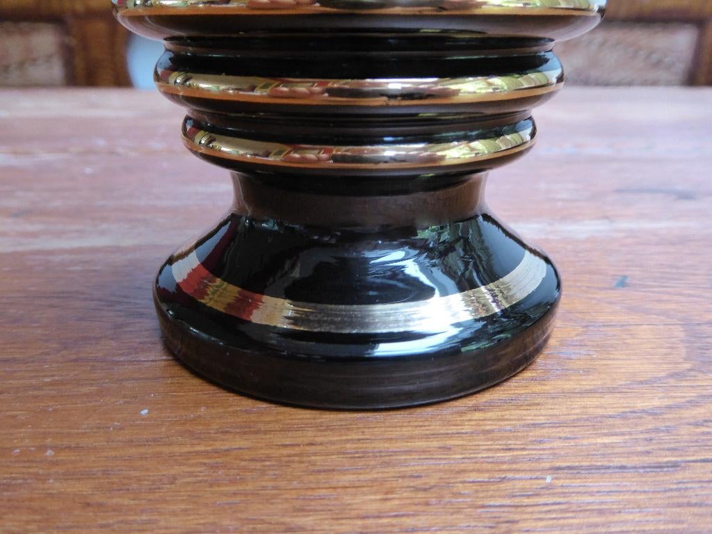 Art deco vaasje in hyaliet glas, Booms, Antiek en Kunst, Antiek | Glas en Kristal, Ophalen of Verzenden