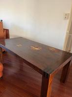 Teak houten eettafel 190 lengte 90 breedte 76 hoogte, Ophalen, Gebruikt, Teakhout, 50 tot 100 cm
