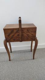 Vintage Naaidoos op Poten - Gestoffeerd Hout, Ophalen