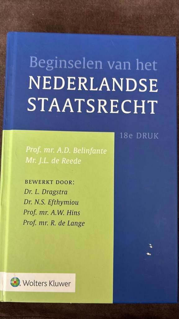 A.D. Belinfante - Beginselen van het Nederlands staatsrecht, Sociale wetenschap, Ophalen of Verzenden, A.D. Belinfante; J.L. de Reede
