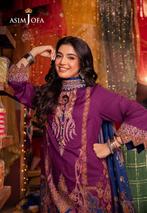 Prachtige paarse Asim Jofa Pakistaanse jurk maat 44, Ophalen of Verzenden, Nieuw