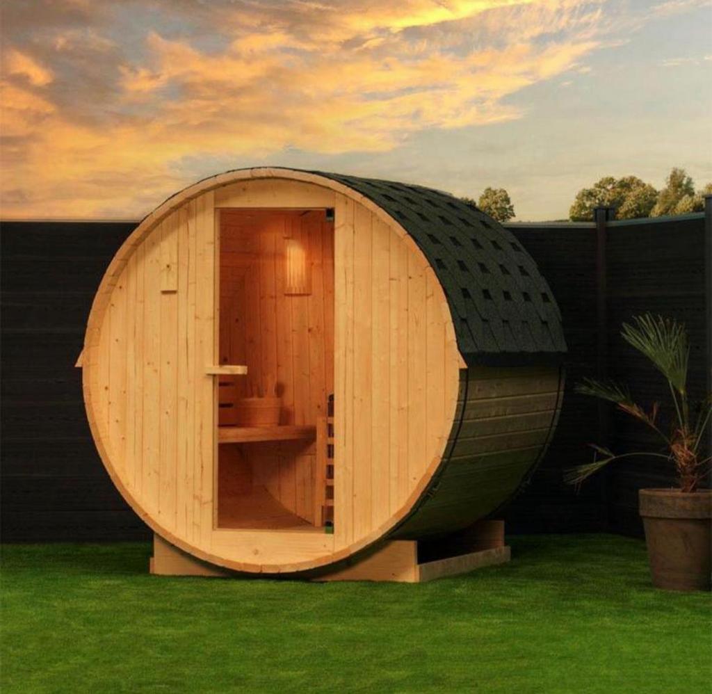 COMPLETE BARREL SAUNA | 4 PERSOONS | DIRECT LEVERBAAR