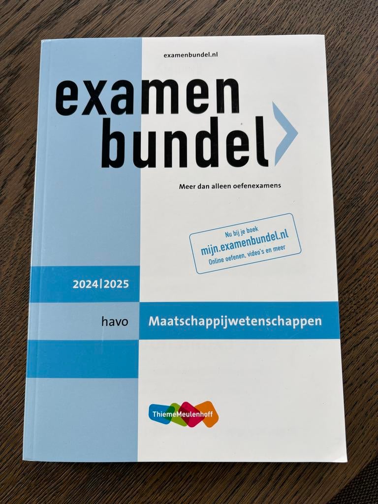 Examenbundel maatschappijwetenschappen havo 2024/2025, Boeken, Schoolboeken, Ophalen of Verzenden, Zo goed als nieuw, HAVO, Maatschappijleer