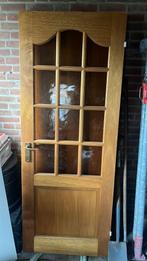 Houten deur met glas, 77,5x200,5 cm, Ophalen, Gebruikt, Minder dan 80 cm, Binnendeur