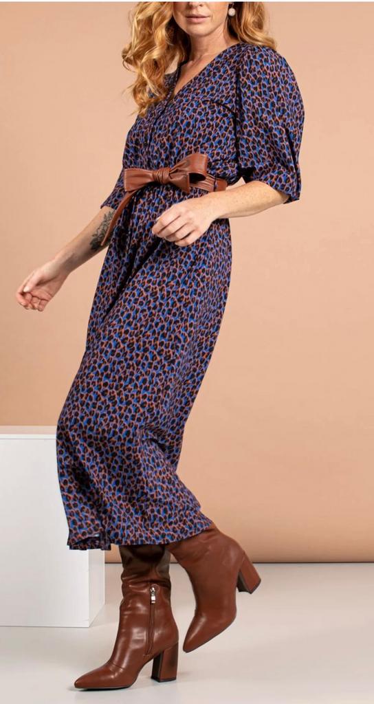 Studio Anneloes Cinti Leopard travel dress XS, Bruin, Ophalen of Verzenden, Zo goed als nieuw, Maat 34 (XS) of kleiner
