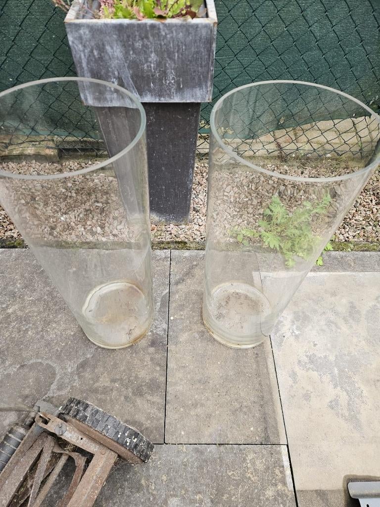 Grote glazen vazen (gratis afhalen), Huis en Inrichting, Woonaccessoires | Vazen, Ophalen, Gebruikt, Overige kleuren, 50 tot 75 cm