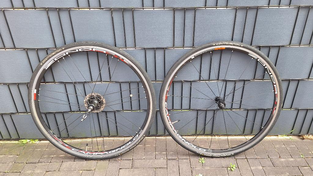 Set Campagnolo Zonda racewielen, Fietsen en Brommers, Campagnolo, Zo goed als nieuw, Aluminium, Racefiets