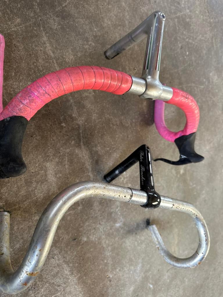 Partij vintage Cinelli racefietssturen en Easton carbon stuu, Ophalen, Gebruikt, Stuur, Aluminium