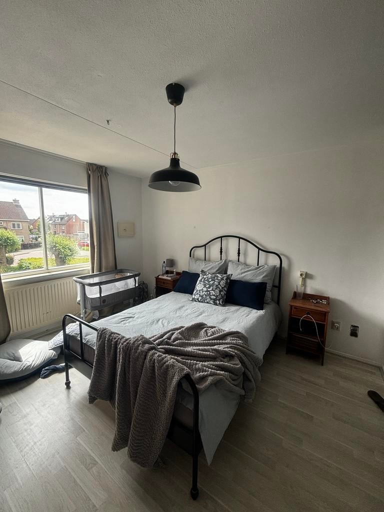 Zwart Ikea bedframe (140x200), Gebruikt, Zwart, Tweepersoons, 200 cm